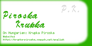 piroska krupka business card